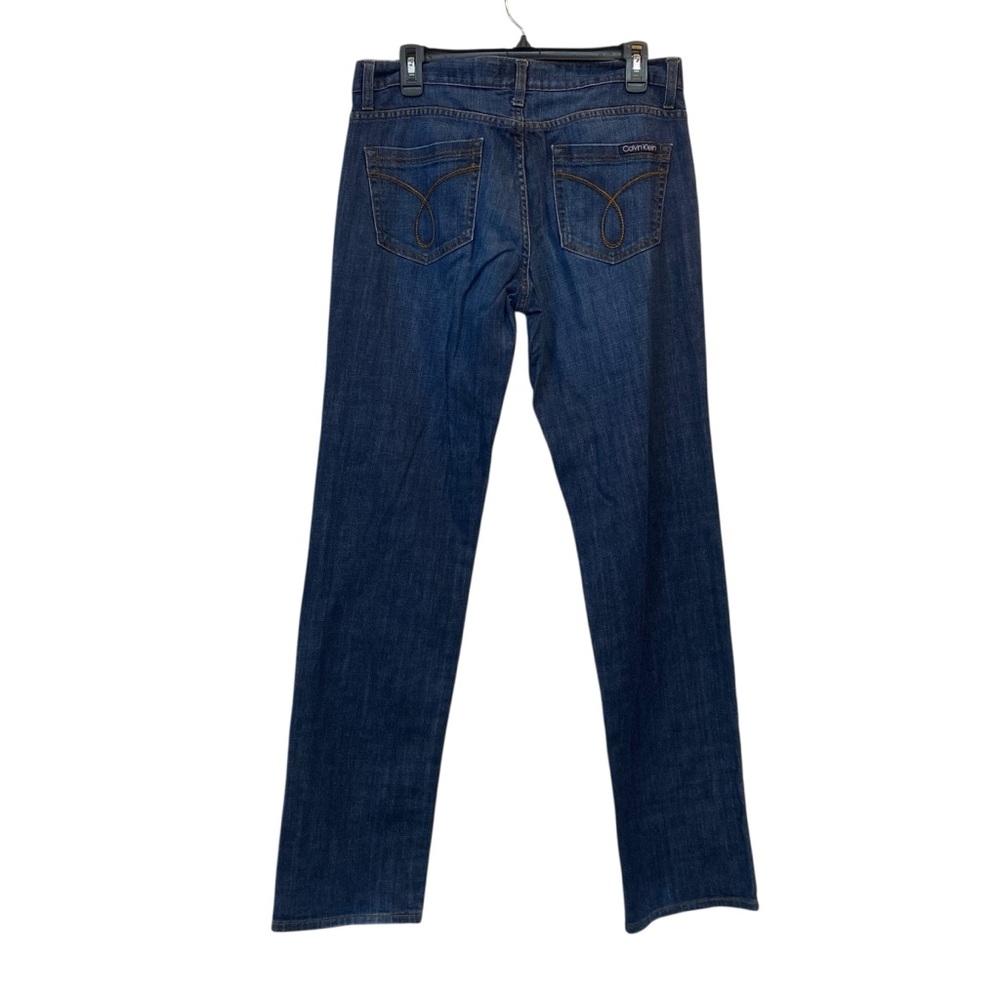 Calvin Klein Women's size 8 Long inseam skinny mid rise Blue Jeans